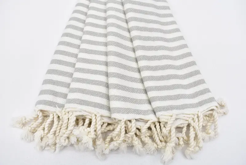 Boyfriend Gift, Personalized Kitchen Towel, 40x18 Cotton Striped Towel, Travel Towel, Monogram Hand Towel, Monogrammed Hand Towel, Christmas Gift - 4
