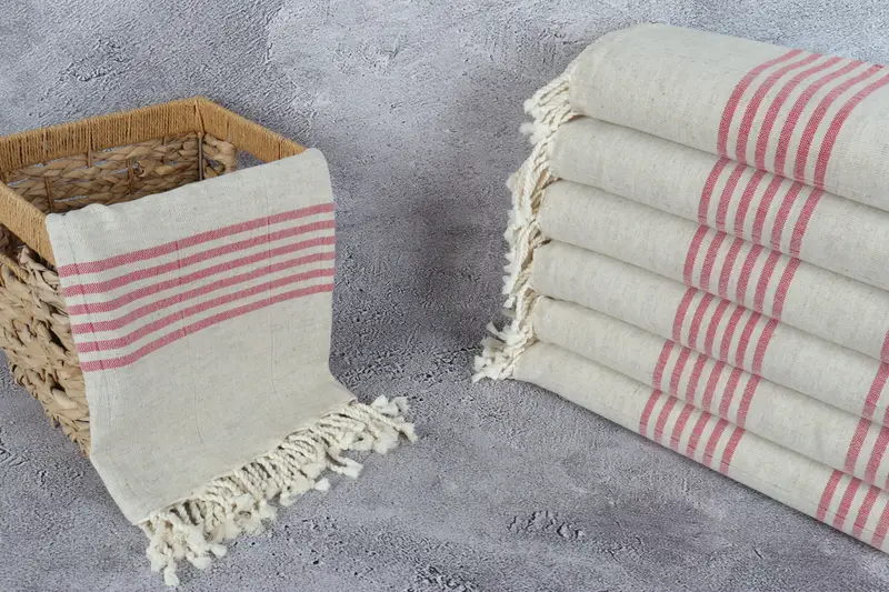 Welcome Wedding Gift, Turkish towel, Beach Towel Gift, Yoga Towel, Bachelorette Party Favors, 70x40 Linen Striped Towel, Turkish bath towel for spa - 3