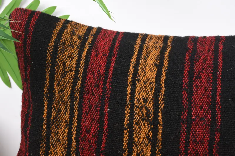 Interior Designer Pillow, Handwoven Pillow Cover Pillow Case, Handmade Kilim Cushion, Pillow Cover, Gift Pillow, 12x36 Red Cushion Cover - 2