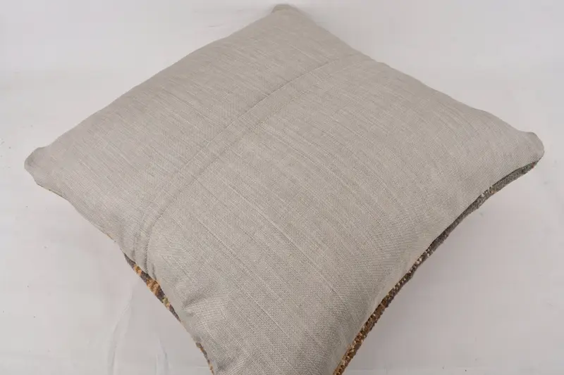 Handwoven Cushion Case, Pillow, 24x24 Orange Pillow, Vintage Kilim Throw Pillow, Boho Pillow, Vintage Throw Pillow Sham, Kilim Pillow Cover - 7