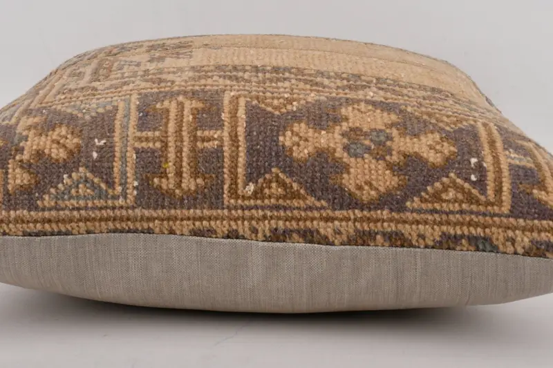 Handwoven Cushion Case, Pillow, 24x24 Orange Pillow, Vintage Kilim Throw Pillow, Boho Pillow, Vintage Throw Pillow Sham, Kilim Pillow Cover - 5