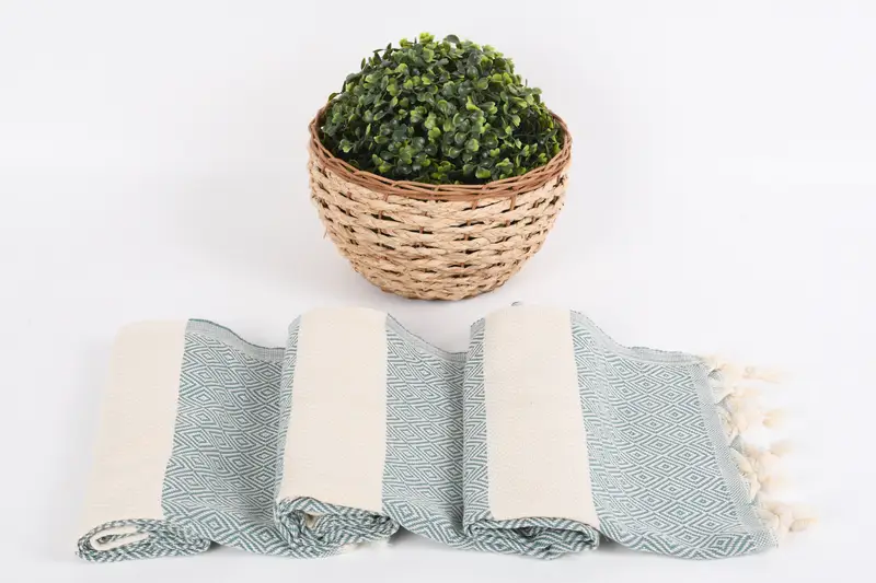 Toalla de cocina personalizada, toalla de diamante de algodón 36x20, toalla de mano turca, regalo de aniversario de bodas, regalo de calentamiento de la casa, toalla de cocina de monograma - 8