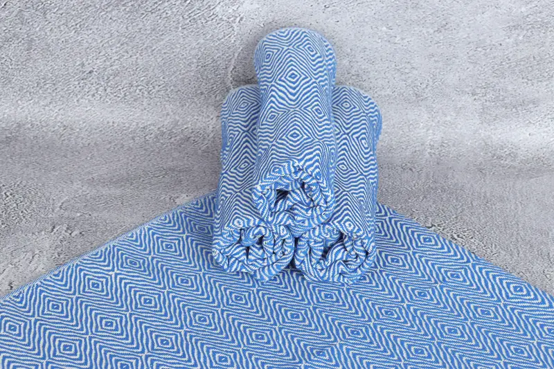 Monogrammed Hand Towel, Turkish Hand Towel, Bridesmaid Towel, 36x18 Cotton Zigzag Diamond Towel, Wedding Day Gift For Bride, Personalized Gifts - 7