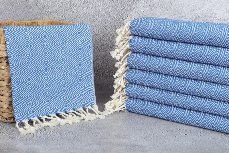 Monogrammed Hand Towel, Turkish Hand Towel, Bridesmaid Towel, 36x18 Cotton Zigzag Diamond Towel, Wedding Day Gift For Bride, Personalized Gifts - 3