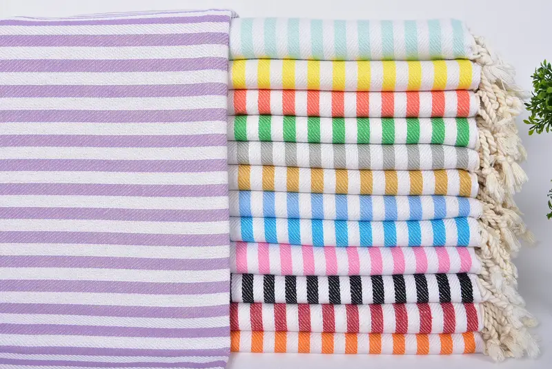 Bachelorette Party Gift, 70x40 Cotton Striped Towel, Turkish towel bulk order for wedding gifts, Quick-dry towel, Unique Gift, Best Beach Towel - 1