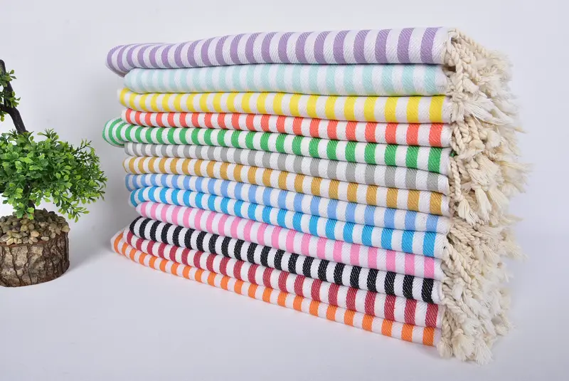 Bachelorette Party Gift, 70x40 Cotton Striped Towel, Turkish towel bulk order for wedding gifts, Quick-dry towel, Unique Gift, Best Beach Towel - 3
