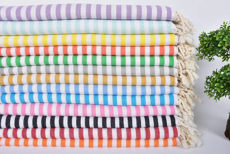 Bachelorette Party Gift, 70x40 Cotton Striped Towel, Turkish towel bulk order for wedding gifts, Quick-dry towel, Unique Gift, Best Beach Towel - 2