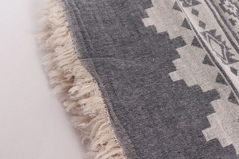 Organic Throw, Aesthetic Blanket, Boho Throw Blankets, Tablecloth, 86x56 Cotton Kilim Towel, Decorative Bedspread, Throw Blanket, Baby Boy Gift - 7