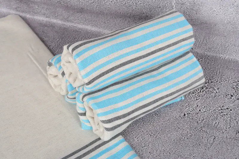 Bathroom Towel, Organic towel, Wedding Gift, 70x40 Linen Striped Towel, Embroidered Turkish Towel, Halloween Bachelorette Party Favors, Thin towel - 7