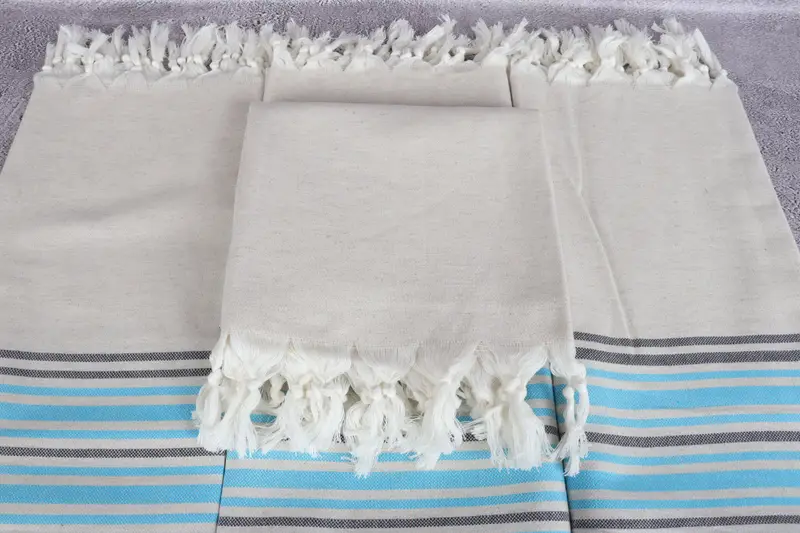 Bathroom Towel, Organic towel, Wedding Gift, 70x40 Linen Striped Towel, Embroidered Turkish Towel, Halloween Bachelorette Party Favors, Thin towel - 4