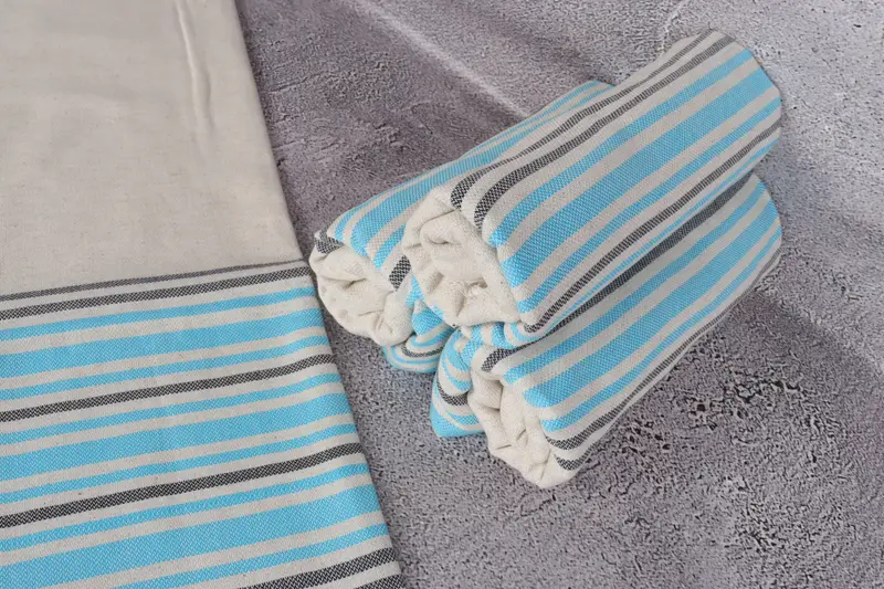 Bathroom Towel, Organic towel, Wedding Gift, 70x40 Linen Striped Towel, Embroidered Turkish Towel, Halloween Bachelorette Party Favors, Thin towel - 8