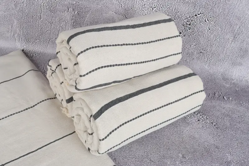 Bridal Shower Gift, Personalized Beach Towel, Spa Towel, Monogram Turkish Bath Towel, Wedding Favors, 70x40 Cotton Striped Towel, Personalised Gift - 7