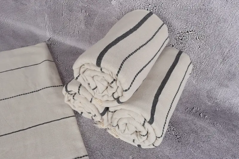 Bridal Shower Gift, Personalized Beach Towel, Spa Towel, Monogram Turkish Bath Towel, Wedding Favors, 70x40 Cotton Striped Towel, Personalised Gift - 8