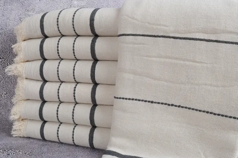 Bridal Shower Gift, Personalized Beach Towel, Spa Towel, Monogram Turkish Bath Towel, Wedding Favors, 70x40 Cotton Striped Towel, Personalised Gift - 1