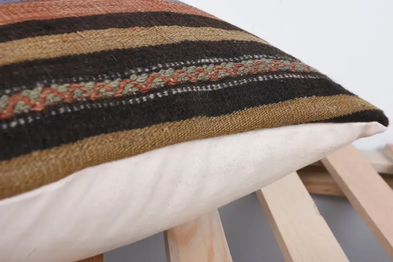 Cushion Case, Bright Pillow Sham, 16x16 Red Cushion Cover, Turkish Kilim Pillow, Boho Pillow, Ethnical Kilim Rug Pillow, Custom Cushion - 7