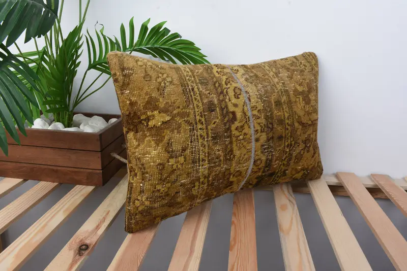 12x20 Brown Cushion Case, Traditional Pillow Cover, Pillow for Sofa, Bohemian Cushion Cushion Case, Pillow Sham, Gift Pillow, Pillow for Couch - 4