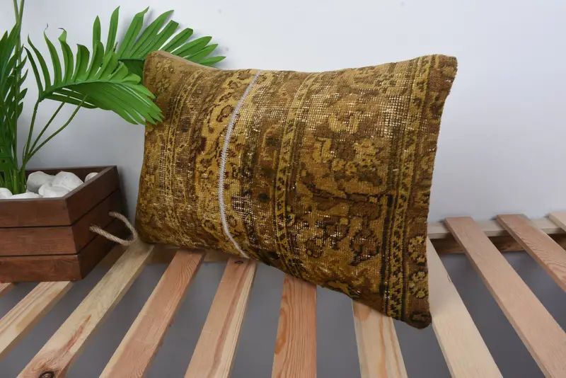 12x20 Brown Cushion Case, Traditional Pillow Cover, Pillow for Sofa, Bohemian Cushion Cushion Case, Pillow Sham, Gift Pillow, Pillow for Couch - 5