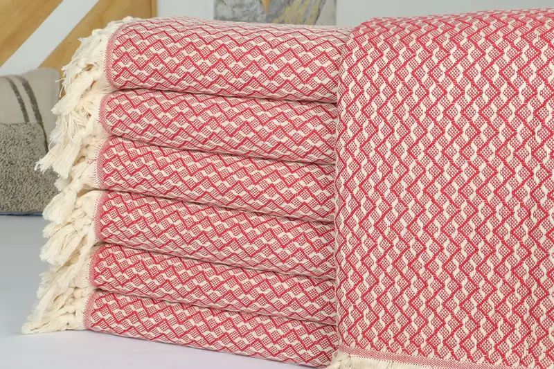 Turkish Cotton Throw Blanket, 96x92 Cotton Herringbone Towel, Throw Blanket, Bedspread, Custom Blanket, Gift For The Home Decor, Bachelor Gifts - 2