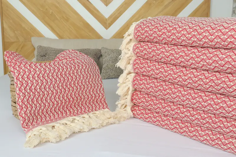 Turkish Cotton Throw Blanket, 96x92 Cotton Herringbone Towel, Throw Blanket, Bedspread, Custom Blanket, Gift For The Home Decor, Bachelor Gifts - 4