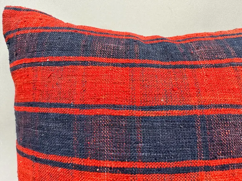 Kilim Cushion Sham, 18x18 Red Pillow, Pillow for Couch, Vintage Kilim Pillow, Bohemian Cushion Pillow Cover, Armchair Cushion Case, Pillow Case - 5