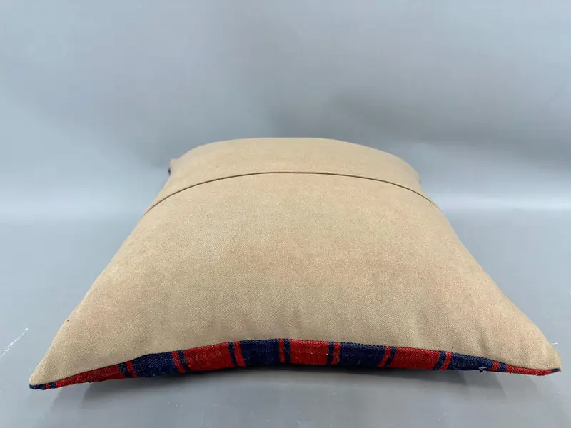 Kilim Cushion Sham, 18x18 Red Pillow, Pillow for Couch, Vintage Kilim Pillow, Bohemian Cushion Pillow Cover, Armchair Cushion Case, Pillow Case - 7