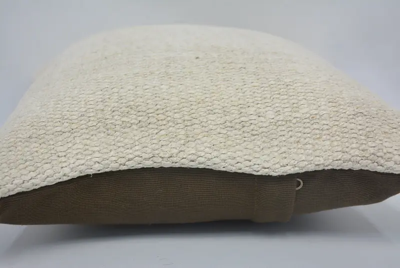Pillow for Couch, Accent Throw Pillow, Farmhouse Pillow Cover, Pillow Sham, 12x12 White Cushion, Ethnical Kilim Rug Pillow, Handmade Kilim Cushion - 5