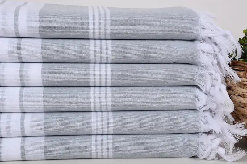 Handmade Turkish hammam towel, 68x36 Cotton Striped Towel, Custom Wedding Gift, Travel Towel, Bath towel, Bridal Party Gifts, Personalized Gift - 2