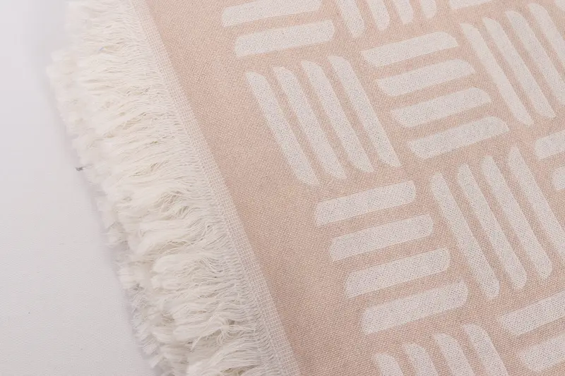 Organic Throw, Bedspread, Engagement Gift, Custom Wedding Gift From Bridesmaid, 96x88 Cotton Geometric Towel, Tablecloth, Throw Blanket Couch - 7