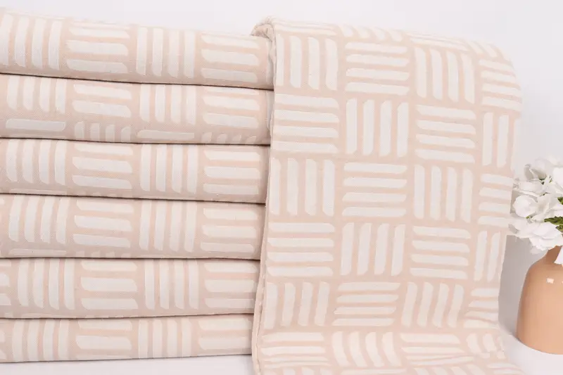 Organic Throw, Bedspread, Engagement Gift, Custom Wedding Gift From Bridesmaid, 96x88 Cotton Geometric Towel, Tablecloth, Throw Blanket Couch - 2