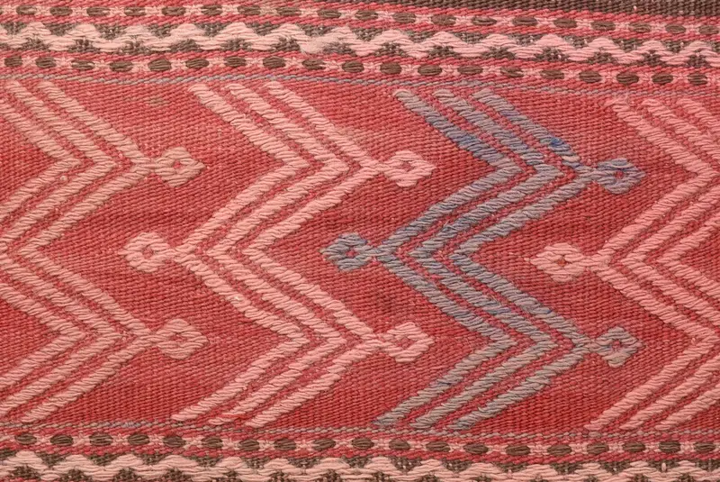 24x24 Red Cushion Case, Colorful Cushion Cover, Meditation Cushion, Ethnical Kilim Rug Pillow, Boho Pillow, Handmade Kilim Cushion, Pillow Cover - 3