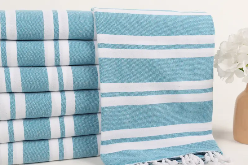 70x40 Cotton Striped Towel, Quick-dry travel peshtemal towel, Bride Gift, Organic Turkish towel, Personalized Bridesmaid Gift, Gift For Him - 2