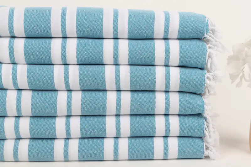 70x40 Cotton Striped Towel, Quick-dry travel peshtemal towel, Bride Gift, Organic Turkish towel, Personalized Bridesmaid Gift, Gift For Him - 3