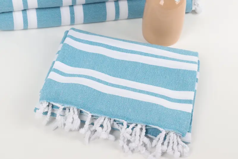 70x40 Cotton Striped Towel, Quick-dry travel peshtemal towel, Bride Gift, Organic Turkish towel, Personalized Bridesmaid Gift, Gift For Him - 5