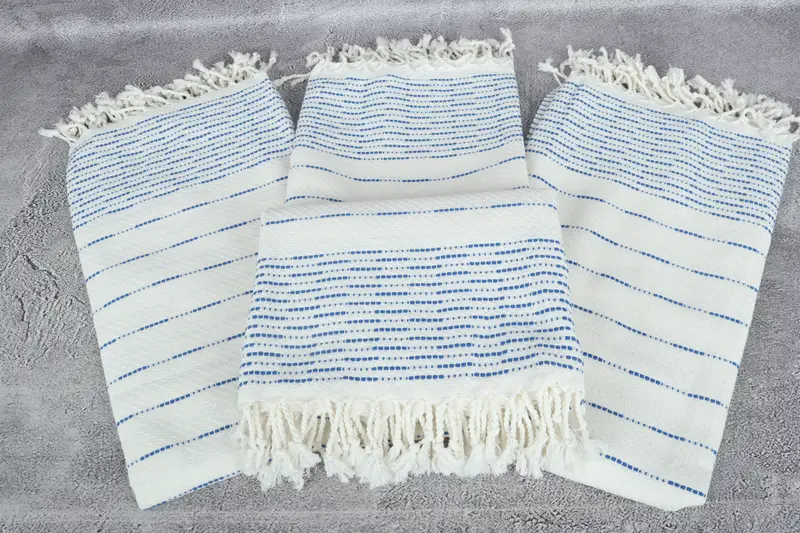 Wedding Favors, Absorbent Turkish towel, Wedding Gift Ideas, Turkish Towel Monogram, Turkish beach towel, 70x38 Cotton Striped Design Towel - 4