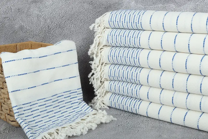 Wedding Favors, Absorbent Turkish towel, Wedding Gift Ideas, Turkish Towel Monogram, Turkish beach towel, 70x38 Cotton Striped Design Towel - 3