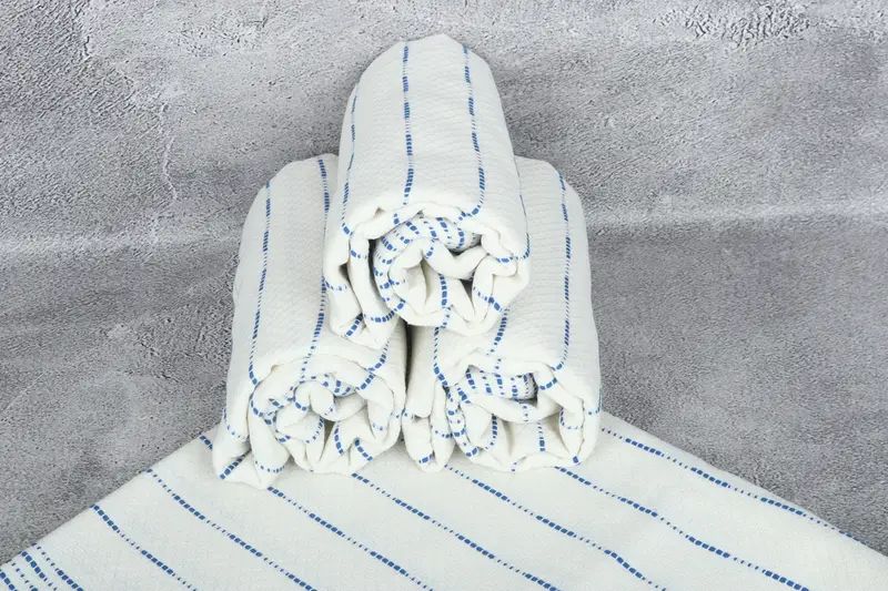 Wedding Favors, Absorbent Turkish towel, Wedding Gift Ideas, Turkish Towel Monogram, Turkish beach towel, 70x38 Cotton Striped Design Towel - 7
