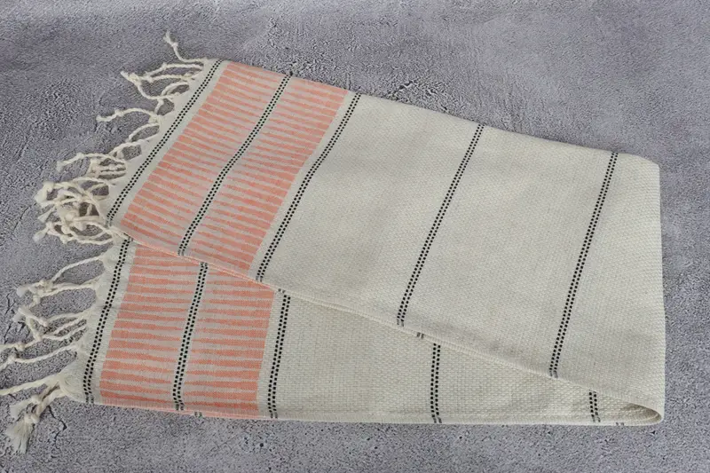 Monogram Hand Towel, Wedding Gift, Wedding Hand Made Gift, Housewarming Gift, Halloween Gifts, Custom Hand Towel, 40x20 Linen Striped Towel - 6