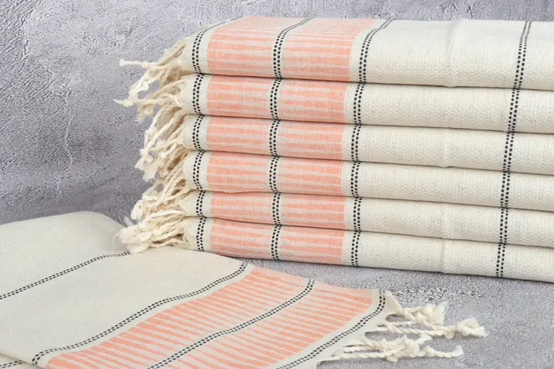Monogram Hand Towel, Wedding Gift, Wedding Hand Made Gift, Housewarming Gift, Halloween Gifts, Custom Hand Towel, 40x20 Linen Striped Towel - 2