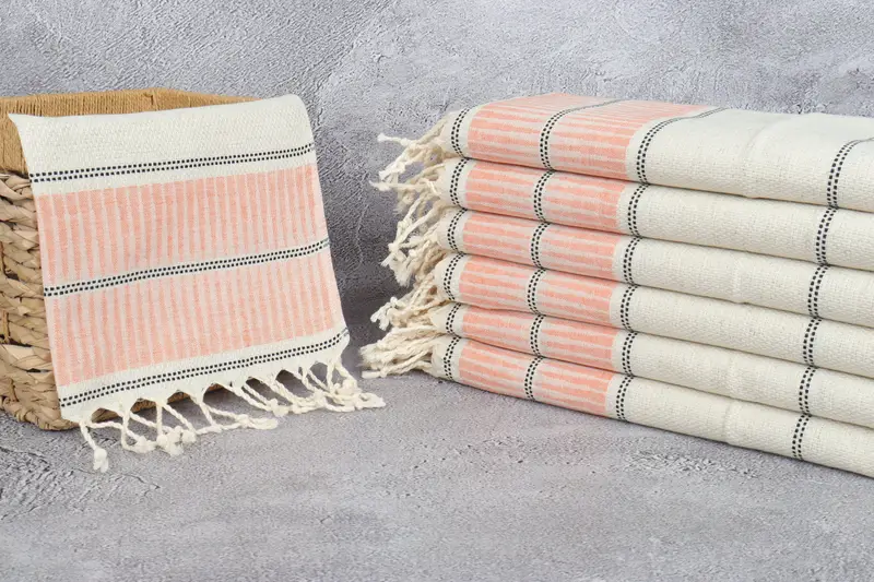 Monogram Hand Towel, Wedding Gift, Wedding Hand Made Gift, Housewarming Gift, Halloween Gifts, Custom Hand Towel, 40x20 Linen Striped Towel - 3