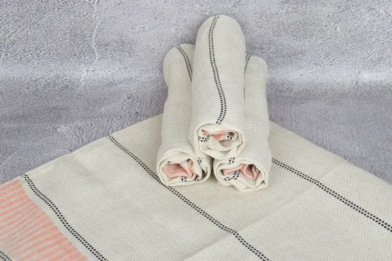 Monogram Hand Towel, Wedding Gift, Wedding Hand Made Gift, Housewarming Gift, Halloween Gifts, Custom Hand Towel, 40x20 Linen Striped Towel - 7