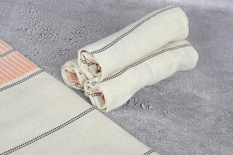 Monogram Hand Towel, Wedding Gift, Wedding Hand Made Gift, Housewarming Gift, Halloween Gifts, Custom Hand Towel, 40x20 Linen Striped Towel - 8