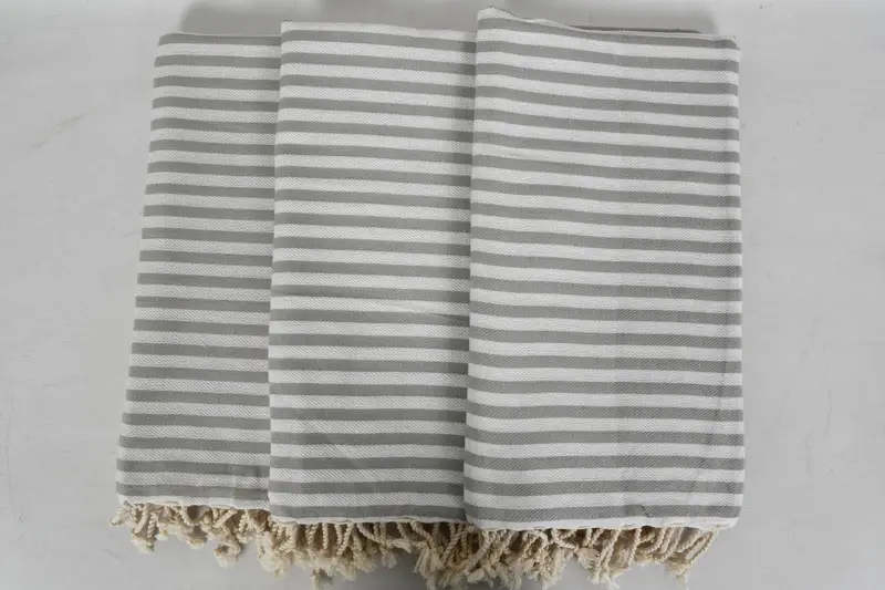 Personalized Turkish Towel, Monogrammed Beach Towel, 70x40 Cotton Striped Towel, Bath towel, Sand-free peshtemal towel for the beach, Gift Towel - 3