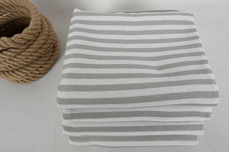 Personalized Turkish Towel, Monogrammed Beach Towel, 70x40 Cotton Striped Towel, Bath towel, Sand-free peshtemal towel for the beach, Gift Towel - 5