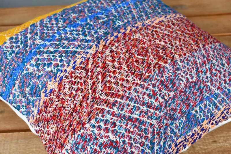 Cubierta de almohada, caja de almohada azul 12x12, cubierta de cojín de mascotas, almohada de kilim vintage, cojín de cama, almohada turca de kilim, almohada de kilim - 3