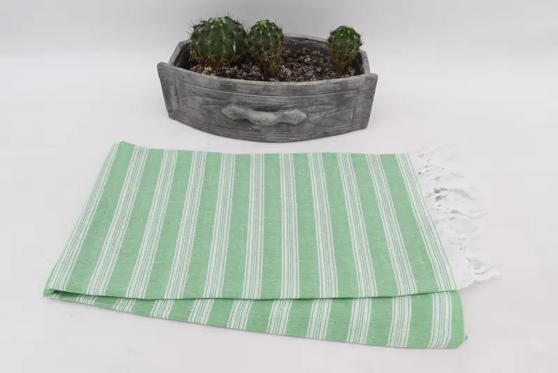 70x40 Cotton Striped Towel, Organic towel, Unique Turkish towel with custom embroidery USA, Large Turkish Towel, Handmade Gift, Grandma Gift - 4