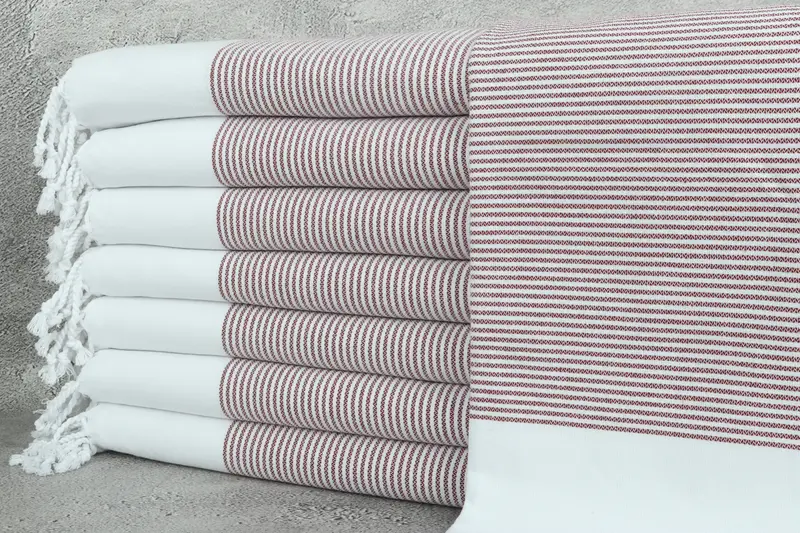 Personalized Gift For Her, Kitchen Towel, 40x18 Cotton Striped Towel, Monogram Hand Towel, Bulk Order Towel, Handmade Gift, Personalized Dish Towel - 1