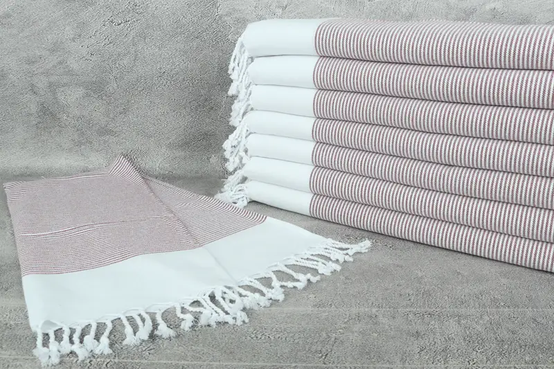 Personalized Gift For Her, Kitchen Towel, 40x18 Cotton Striped Towel, Monogram Hand Towel, Bulk Order Towel, Handmade Gift, Personalized Dish Towel - 2
