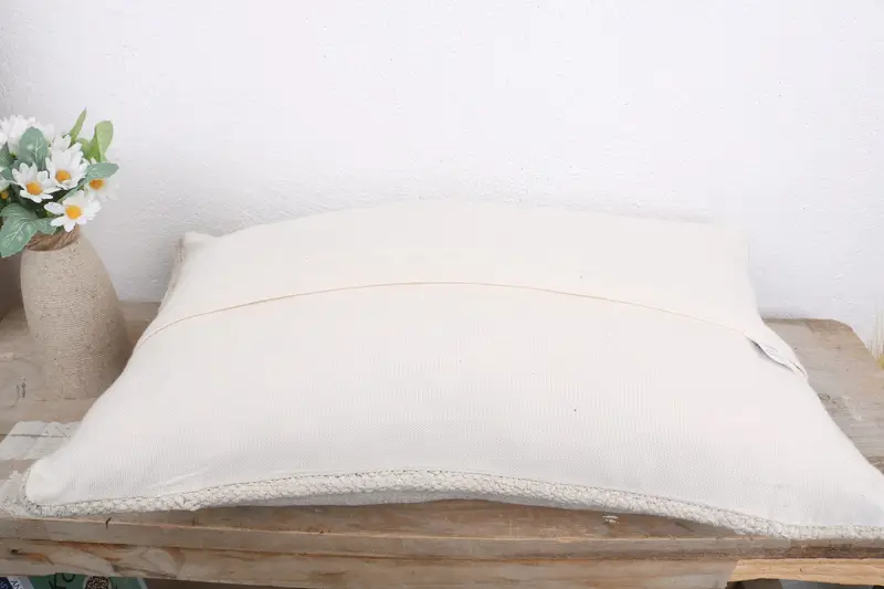 Pillow Cover, 12x20 White Cushion Case, Antique Pillows, Gift Pillow, Art Deco Cushion, Handwoven Cushion Case, Pillow for Sofa - 7
