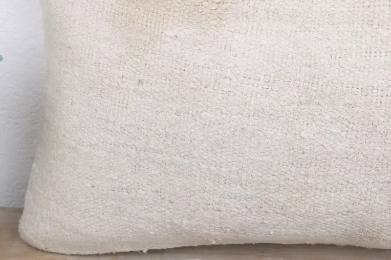 Pillow Cover, 12x20 White Cushion Case, Antique Pillows, Gift Pillow, Art Deco Cushion, Handwoven Cushion Case, Pillow for Sofa - 3
