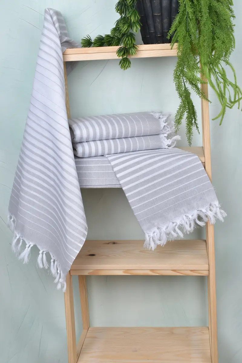Absorbent towel, Embroidered Turkish Towel, Beach towel, Wedding Gifts Towel, 70x40 Cotton Striped Towel, Home Gift, Turkish Beach Towel Bulk - 6